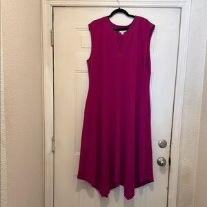 Chico's Vibrant Fuchsia Asymmetrical Dress